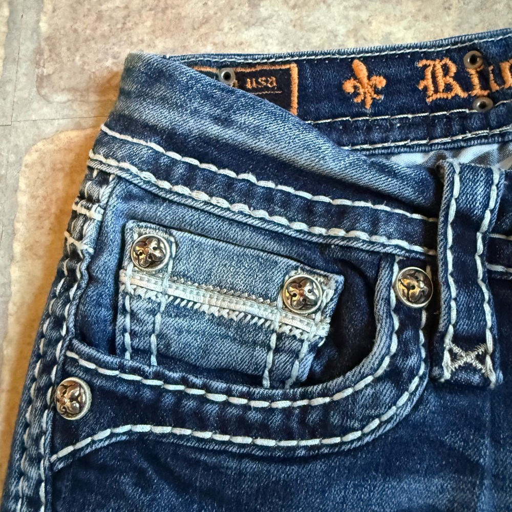 Rock Revival Dark Blue Boot Cut Jeans - Picture 2 of 7